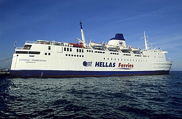 Typical greek ferry to the islands, Rafina, Sterea Ellada, Greece