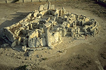 Hagar Qim megalithic temple, Unesco World Heritage Site, Malta