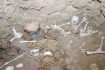 Mummy in a cave at San Juan del Rosario, Bolivia