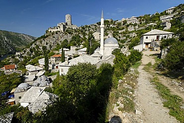 Historic osman trade city of Pocitelj at Neretva river, Bosnia and Herzegovina