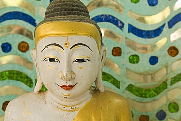 Buddha at the snake temple of Paleik, Myanmar