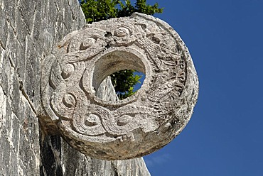 Juego de Pelota, ball court, Maya and Toltek archeological site Chichen Itza, new worldwonder, Yucatan, Mexico