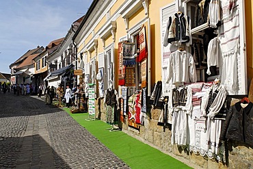 Souvenir lane in the historic old town of Szentendre, Hungaria