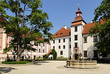 Historic old town of Trebon, Bohemia, Czech Republic