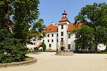 Historic old town of Trebon, Bohemia, Czech Republic