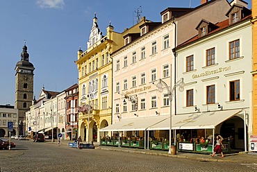 Historic old town of Ceske Budejovice, Budweis, Budvar, Bohemia, Czech Republic