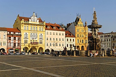 Historic old town of Ceske Budejovice, Budweis, Budvar, Bohemia, Czech Republic