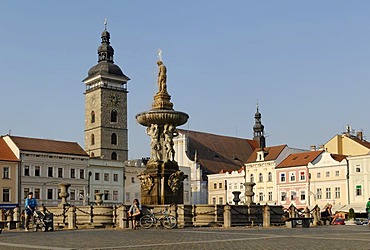 Historic old town of Ceske Budejovice, Budweis, Budvar, Bohemia, Czech Republic