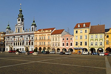 Historic old town of Ceske Budejovice, Budweis, Budvar, Bohemia, Czech Republic