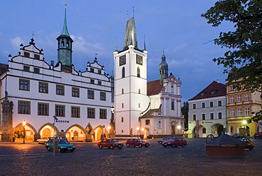 Historic old town of Litomerice on the Labe, Elbe, north Bohemia, Czech Republik