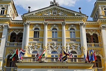 Hotel at the health resort Marianske Lazne, Marienbad, West Bohemia, Czech Republik