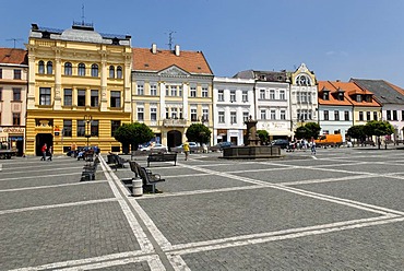 Historic city square of Ceska Lipa, Bohemia, Czech Republik