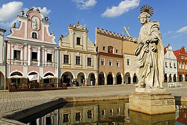 Historic old town of Telc, Unesco World Heritage Site, South Moravia, Czech Republic