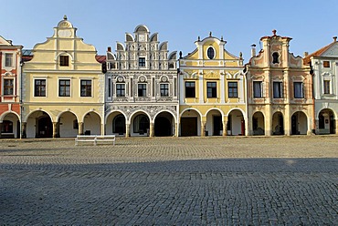 Historic old town of Telc, Unesco World Heritage Site, South Moravia, Czech Republic