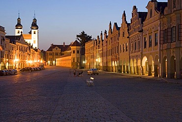 Historic old town of Telc, Unesco World Heritage Site, South Moravia, Czech Republic