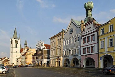 Historic old town of Litomerice on the Labe or Elbe river, north Bohemia, Czech Republik