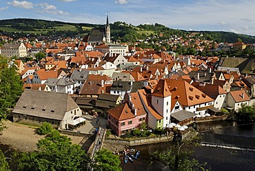 Historic old town of Cesky Krumlov, south Bohemia, Czech Republic