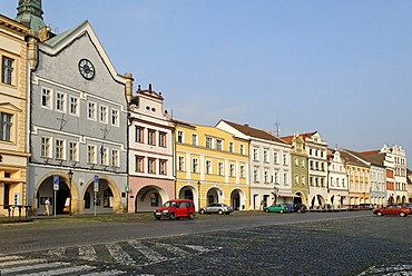 Historic old town of Litomerice on the Labe or Elbe river, north Bohemia, Czech Republik