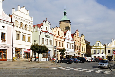 Historic marketsquare of Havlickuv Brod, south Bohemia, Czech Republic