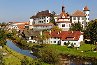 Historic old town of Jindrichuv Hradec, Neuhaus, south Bohemia, Czech Republic