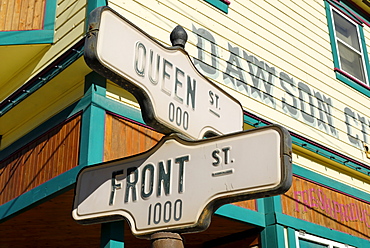 Street sign at Dawson City, Yukon, Canada