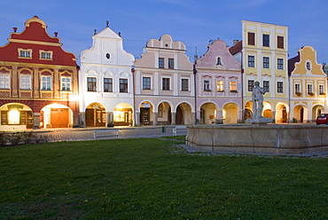 Historic old town of Telc, Unesco World Heritage Site, south Moravia, Czech Republic