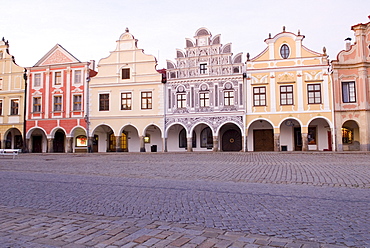 Historic old town of Telc, Unesco World Heritage Site, south Moravia, Czech Republic