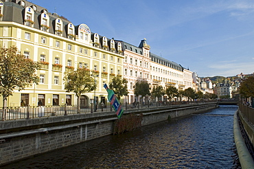 Historic old town of Karlsbad, Carlsbad, Karlovy Vary, west Bohemia, Czech republic