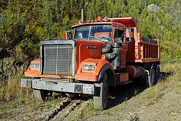 Old mining truck, Dawson City, Yukon Territory, Canada