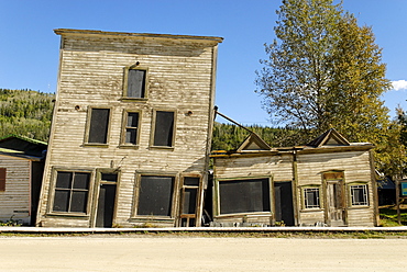 House destroyed by permafrost, Dawson City, Yukon Territory, Canada