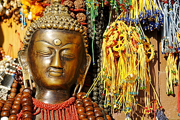 , tourist market at Bodhnath, Boudha, Kathmandu, Nepal