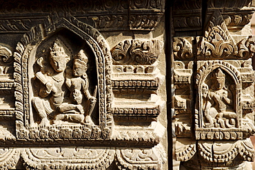 Wood carving, Durbar Square of Patan, Lalitpur, Kathmandu, Nepal