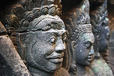 Relief of Apsara temple dancers, Angkor Thom, Siam Reap, Cambodia