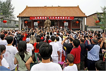 Unveiling of the bronze statue Chen Wanting in Chenjiagou, China