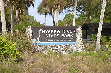 Sign Myakka River State Park Florida