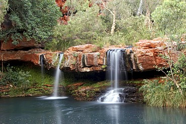 Waterfall at Fern Pool Dales Gorge Karijini National Park Pilbara region western australia WA