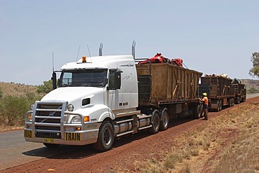 Road train in western australia WA, Australia