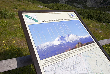 Information panel of the summits, Slovakia