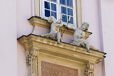 Detail of Primatial Palais in Bratislava, landmark and now town hall of Bratislava, Slovakia