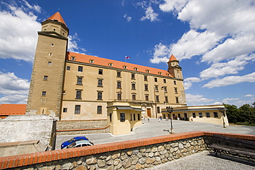 Pressburg, the castle palace seen from the Ehrenhof of the castle, Bratislava Slovakia