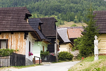 Vlkolinec, typical mountain village in the Velka Fatra mountains, UNESCO World Heritage Site, Slovakia