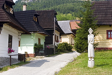 Vlkolinec, typical mountain village in the Velka Fatra mountains, UNESCO World Heritage Site, Slovakia