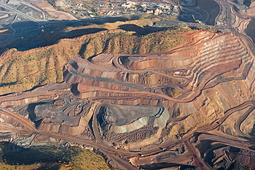 Argyle diamond mine, aerial view, Kimberley, Western Australia, WA, Australia