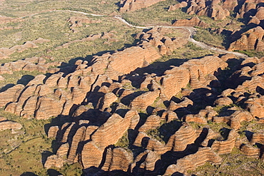 Purnululu National Park, Bungle Bungle Range, aerial view, Unesco World Heritage Site, Kimberley, Western Australia, WA, Australia