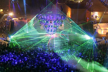 More than 50000 ravers are dancing at the techno-festival  near Kastellaun, Rheineland-Palatinate, Germany