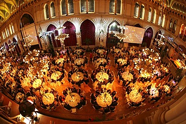 Ballroom at the town hall of Vienna, Austria