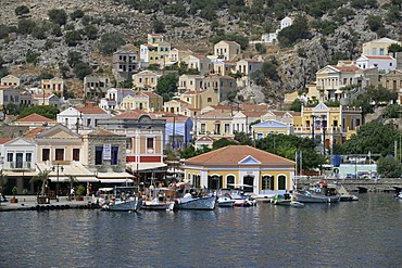 The port from the Isle of Symi near Rhodes, Greece, Europe