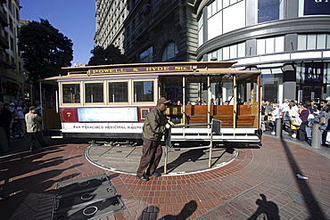 Cable car in San Francisco California, USA