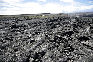 Igneous rocks at the "Chain of Craters Road" in the Volcano-National Park on Big Island, Hawaii, USA