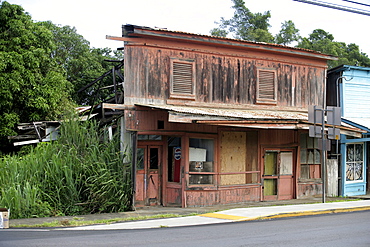 Framehouses in Hawi on Big Island, Hawaii, USA